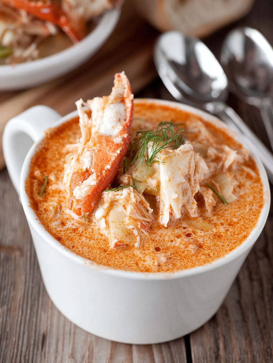 A bowl of Bubba's Crab Stew.