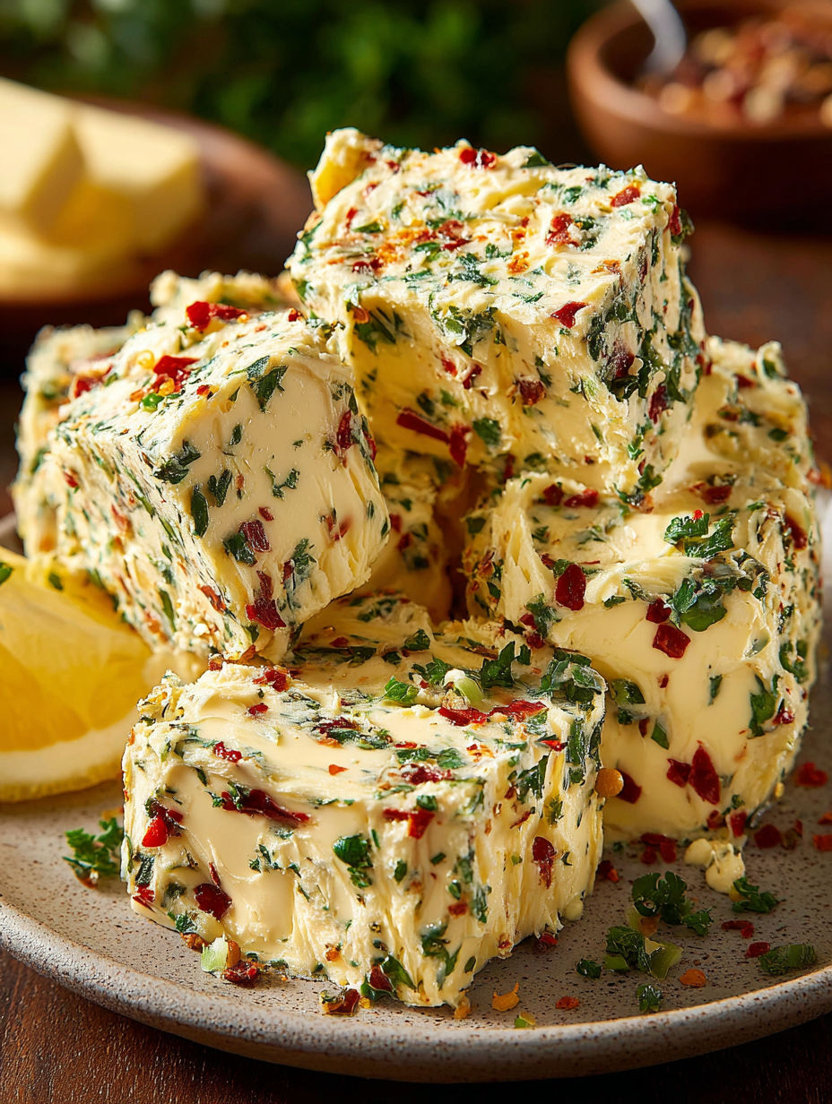 A close up of a delicious looking piece of cowboy butter.