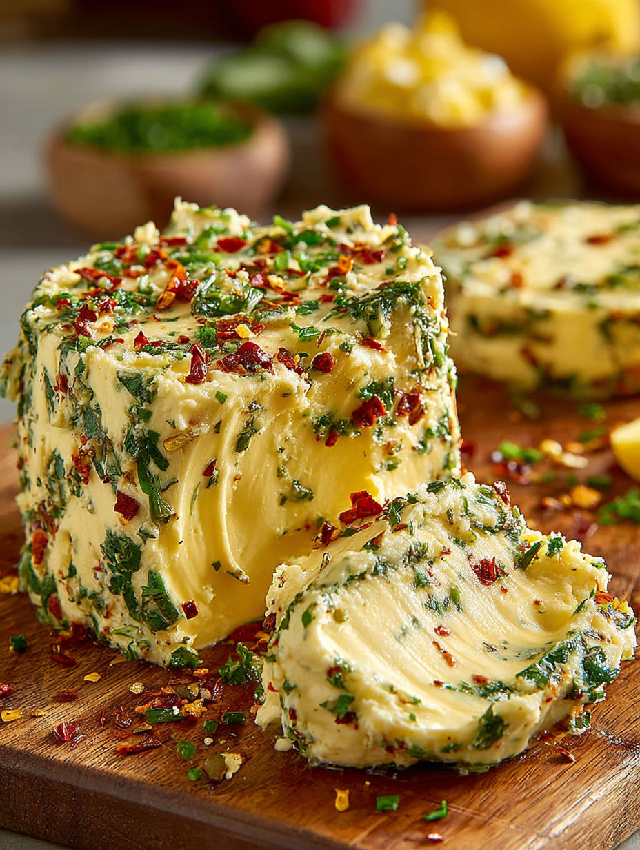 A close up of a piece of cowboy butter.