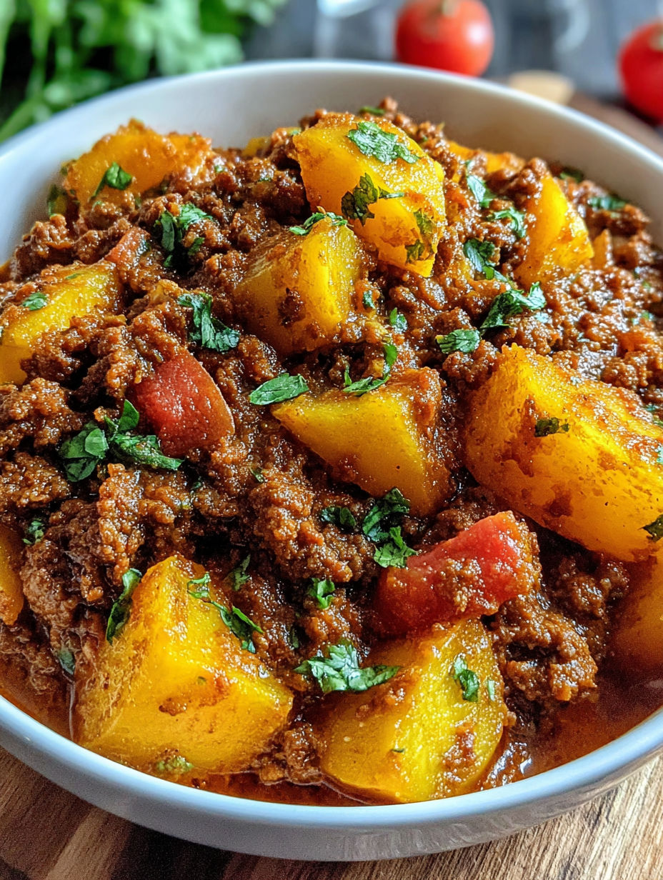 A bowl of food with a spoon in it.