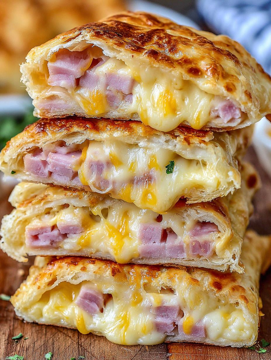 Air Fryer Ham Cheese Pockets.