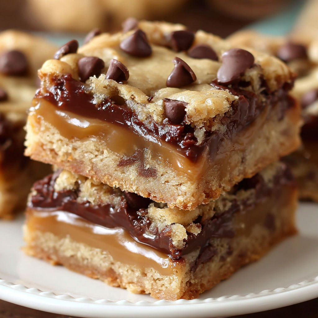 A stack of chocolate chip cookies.