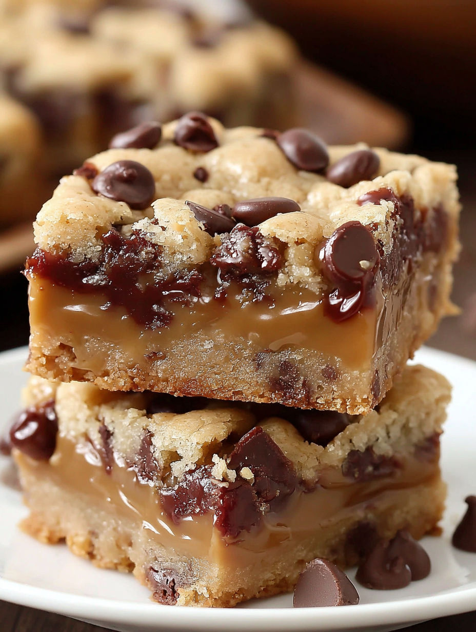 A stack of chocolate chip cookies.