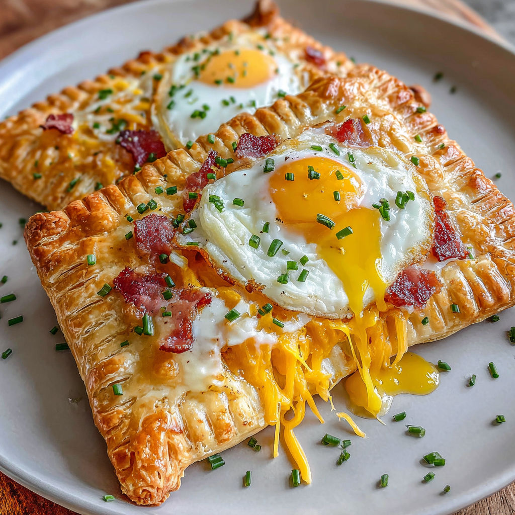 A plate of breakfast food with eggs and bacon.