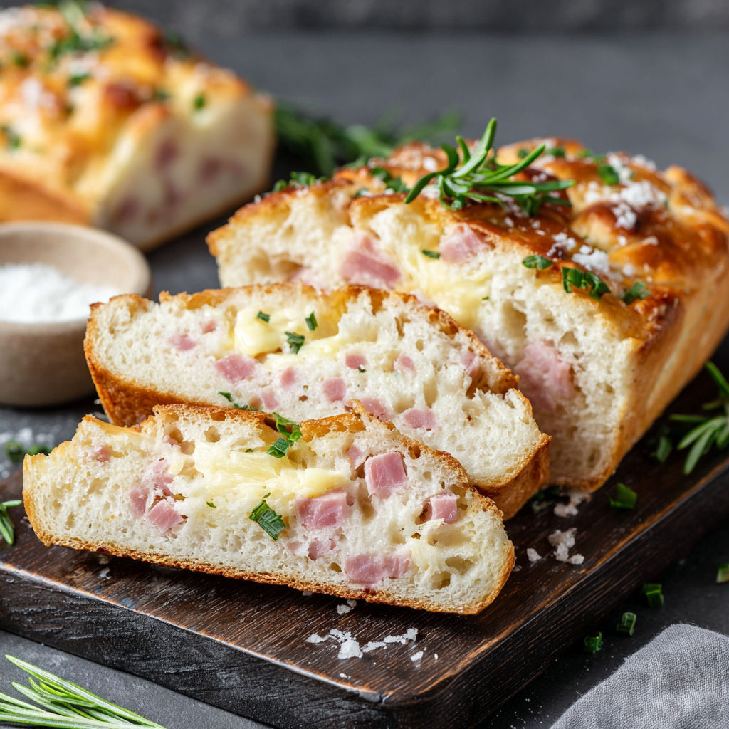 A slice of bread with cheese and herbs on it.