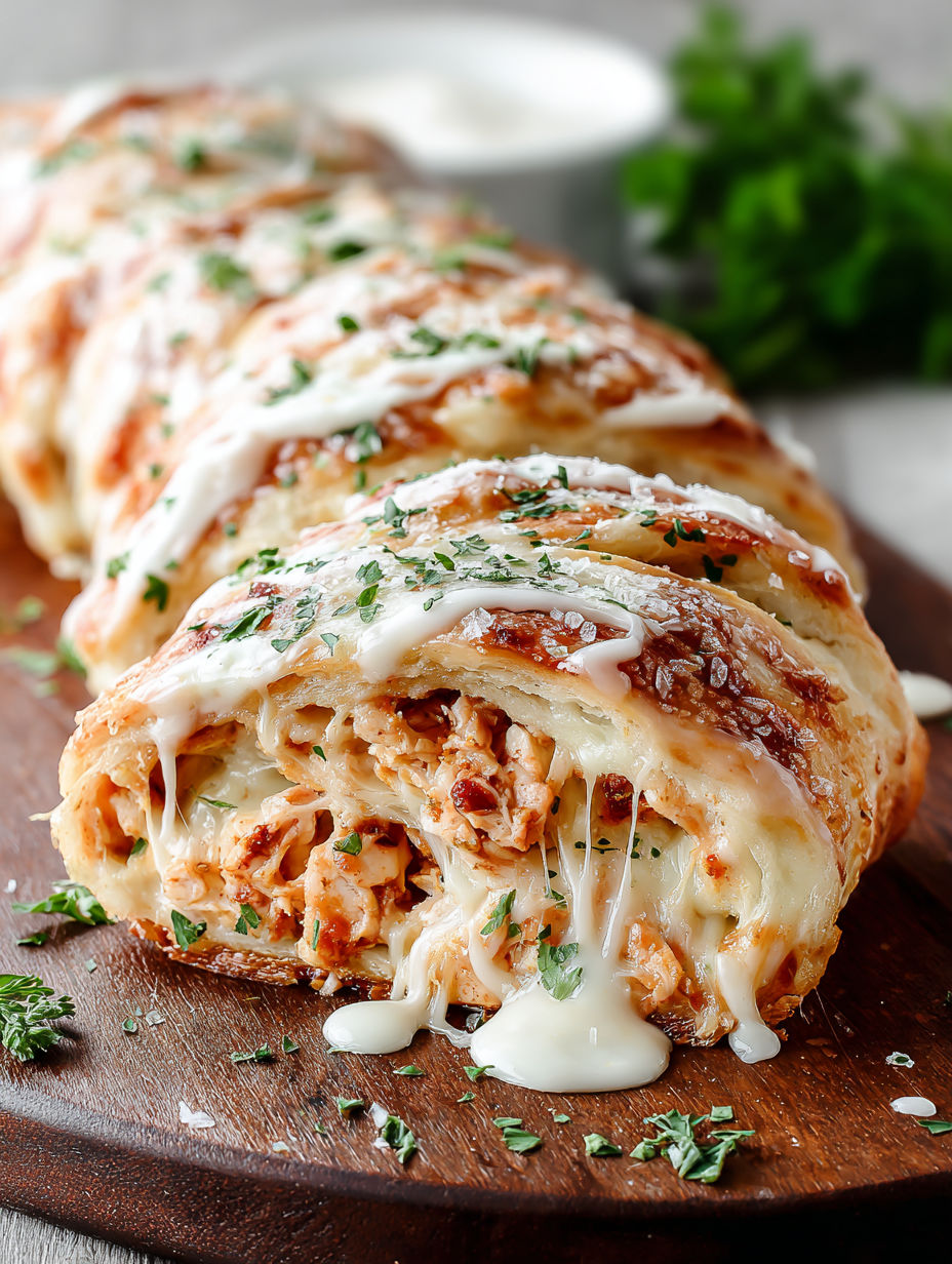 A chicken cordon bleu stromboli recipe.