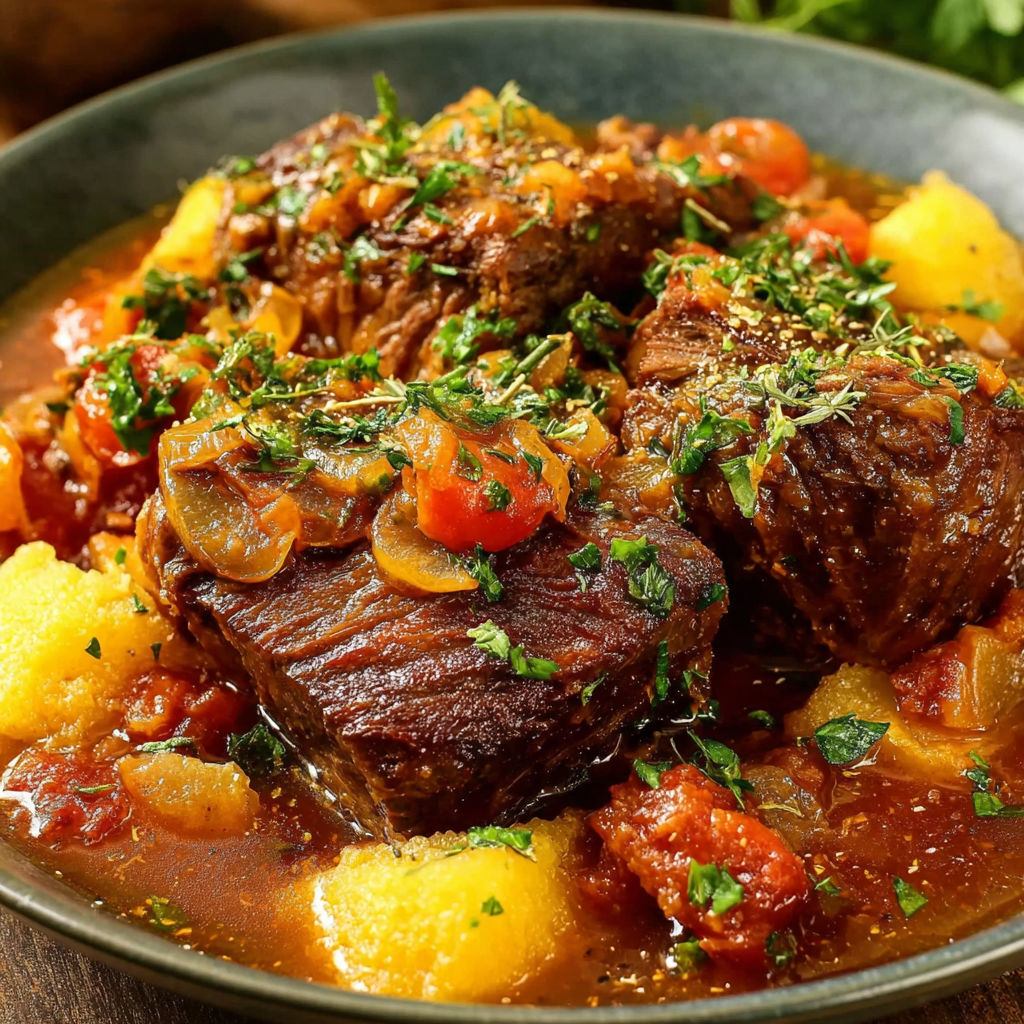 A plate of meat and vegetables.