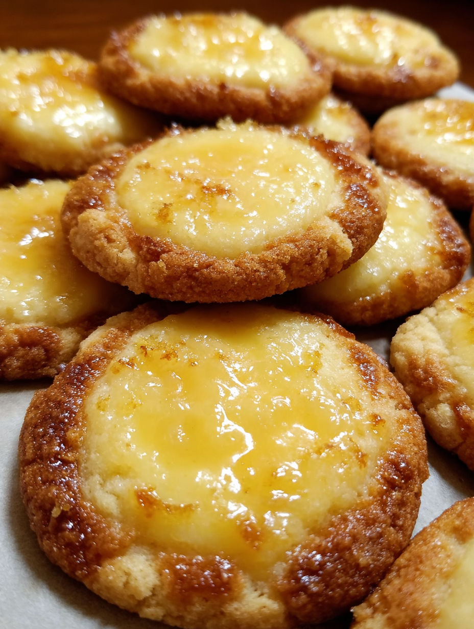 A close up of a pastry with a yellow filling.