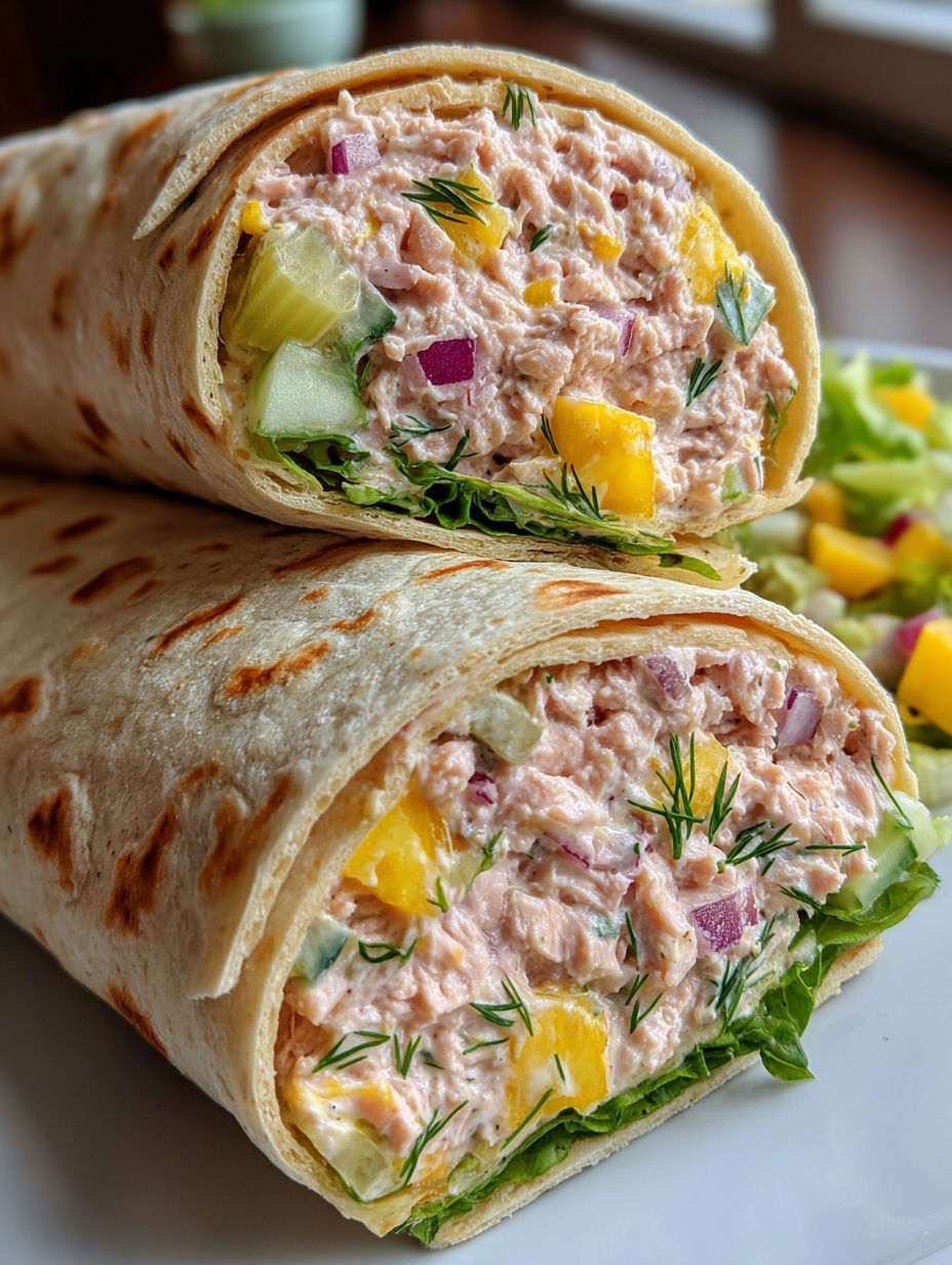 A wrap with a variety of vegetables and meat.