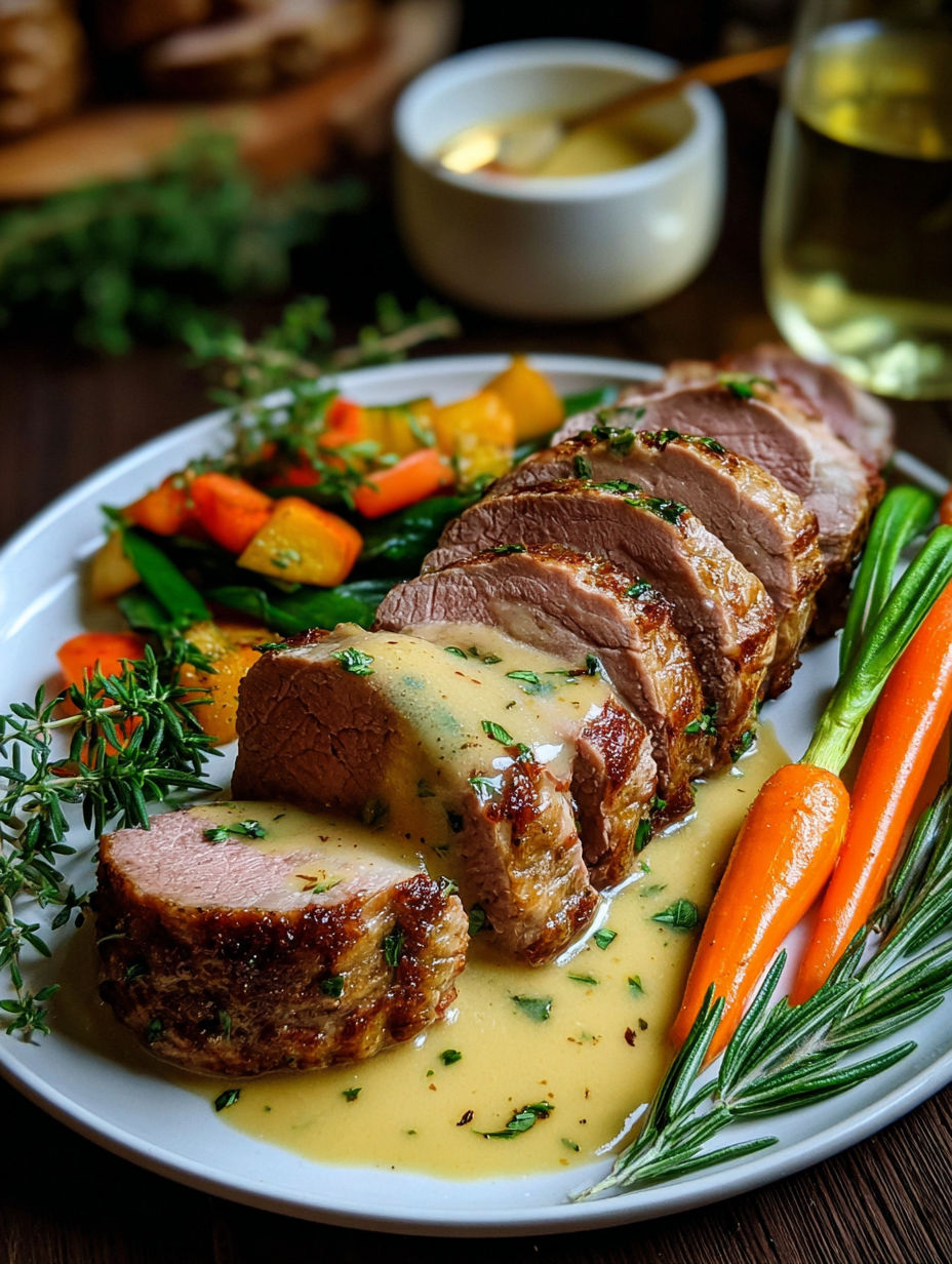 A plate of food with meat and vegetables.