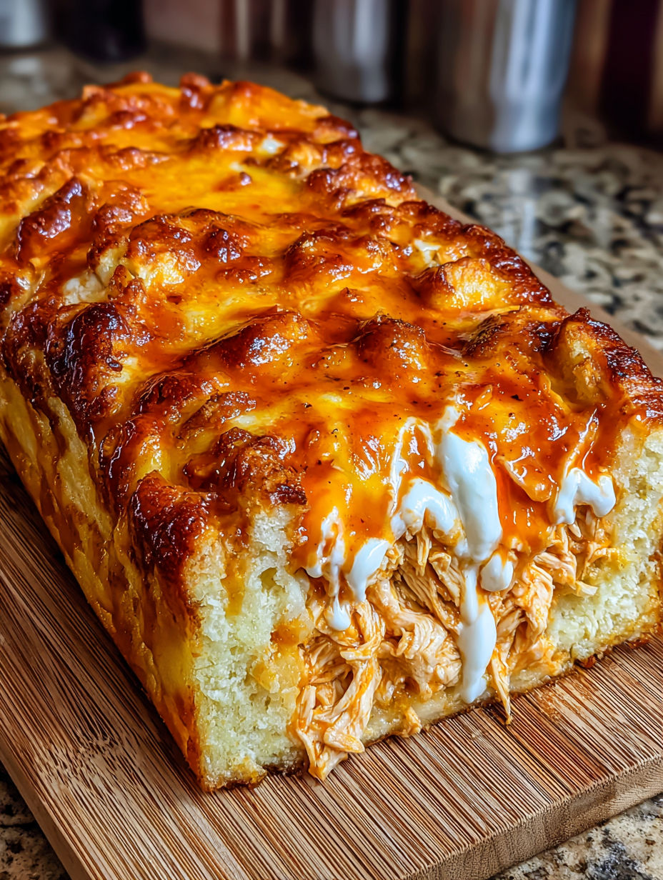A slice of buffalo chicken cheese bake.