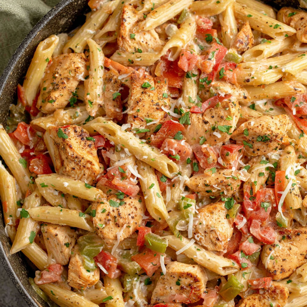 A delicious Cajun Chicken Pasta dish.