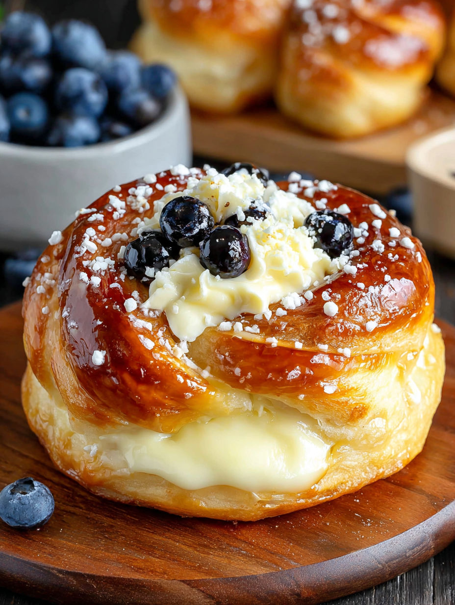 A Danish Carnival Buns with Vanilla Cheesecake Delight.