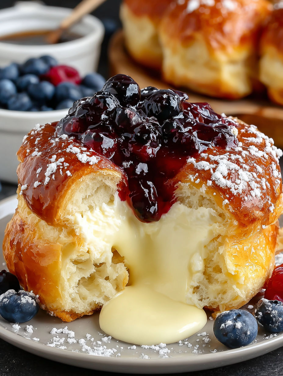 A Danish Carnival Buns with Vanilla Cheesecake Delight.