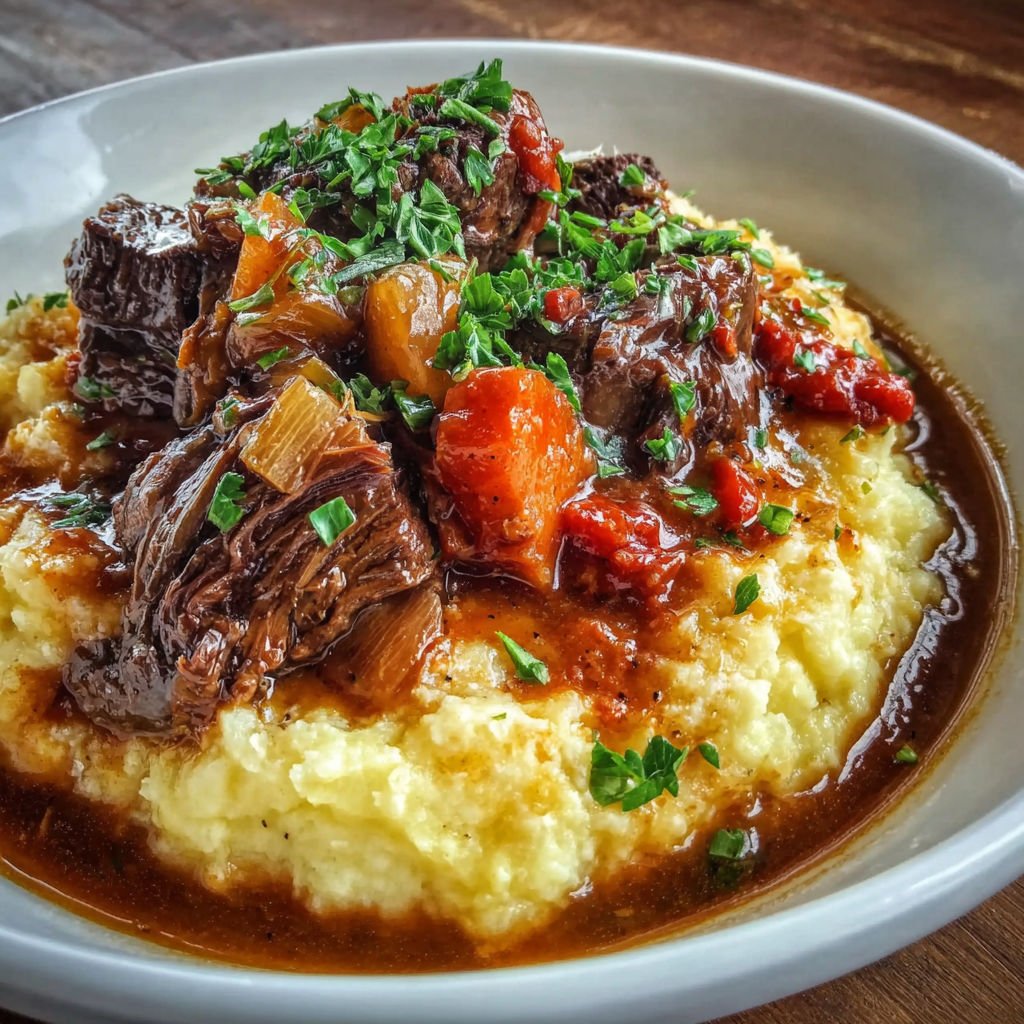 A plate of food with meat and vegetables.