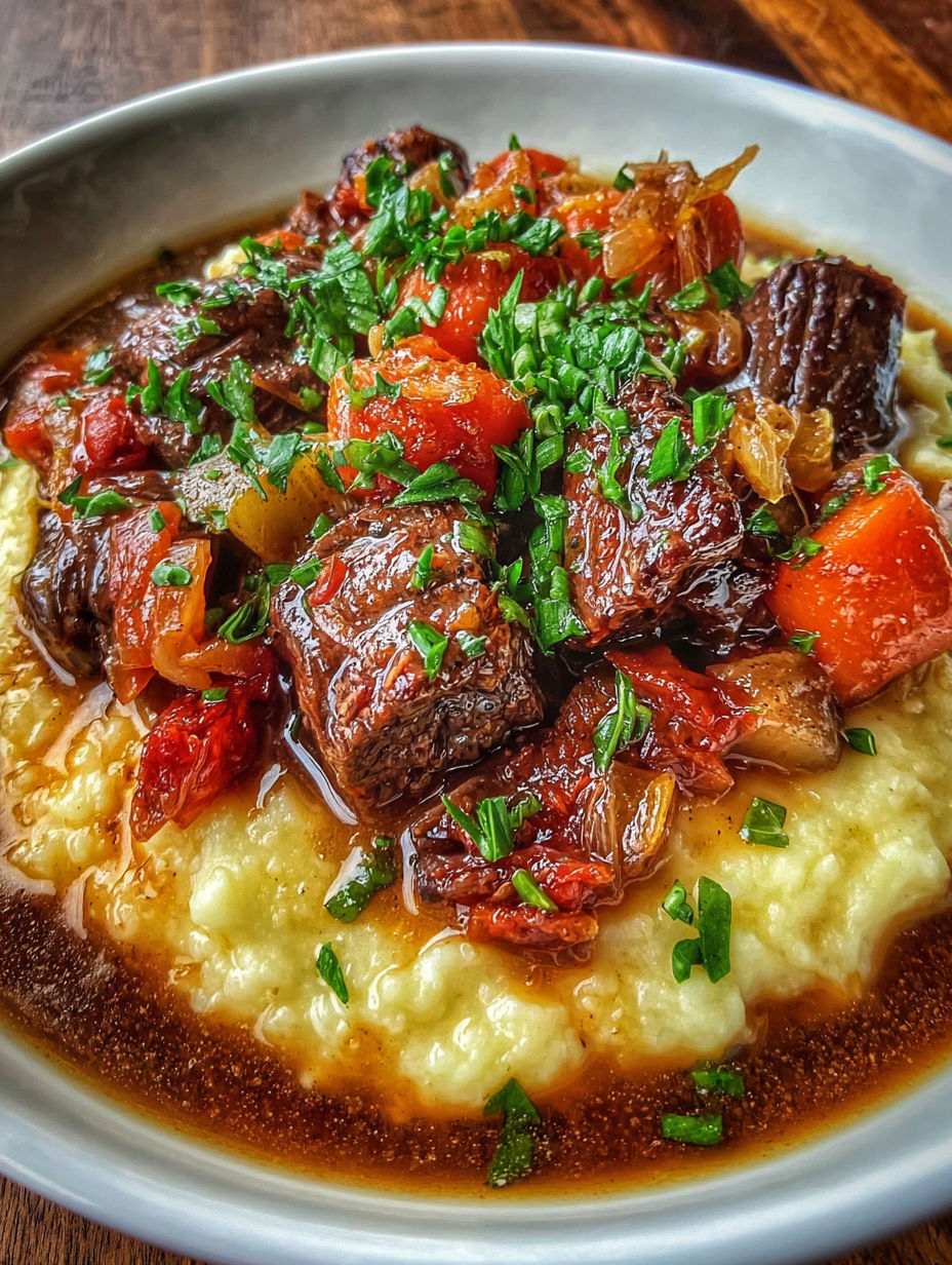 A plate of food with meat and vegetables.
