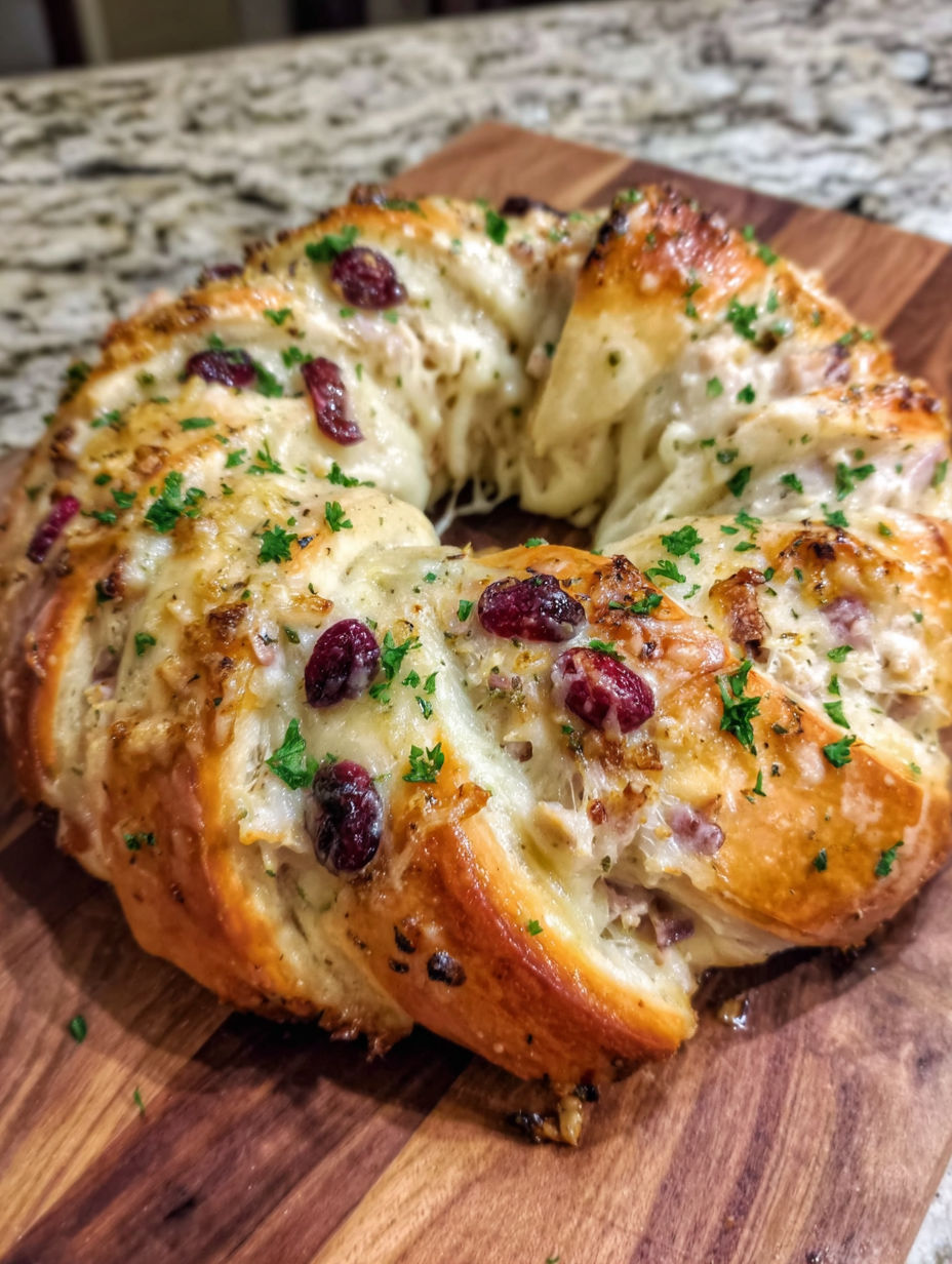 A delicious looking pastry with a golden brown crust.