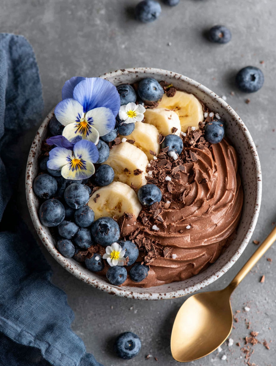 A bowl of fruit and chocolate.