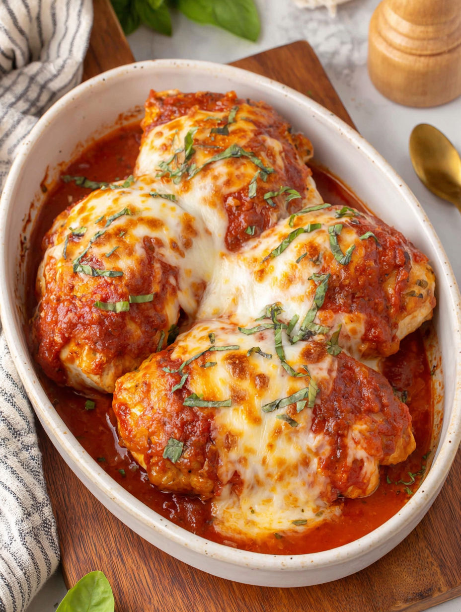 A bowl of baked ricotta chicken.