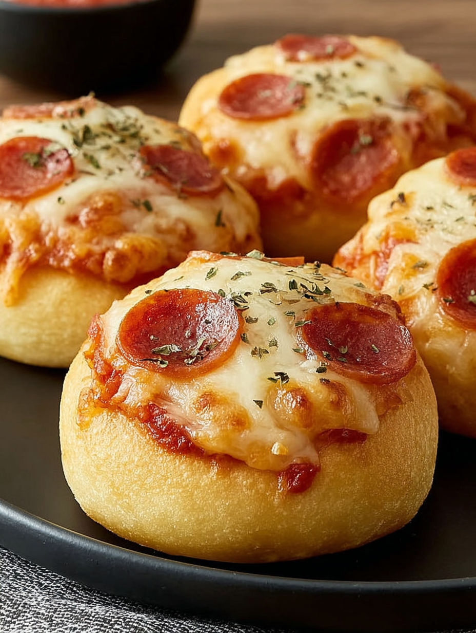 A plate of pizza bread with cheese and pepperoni.