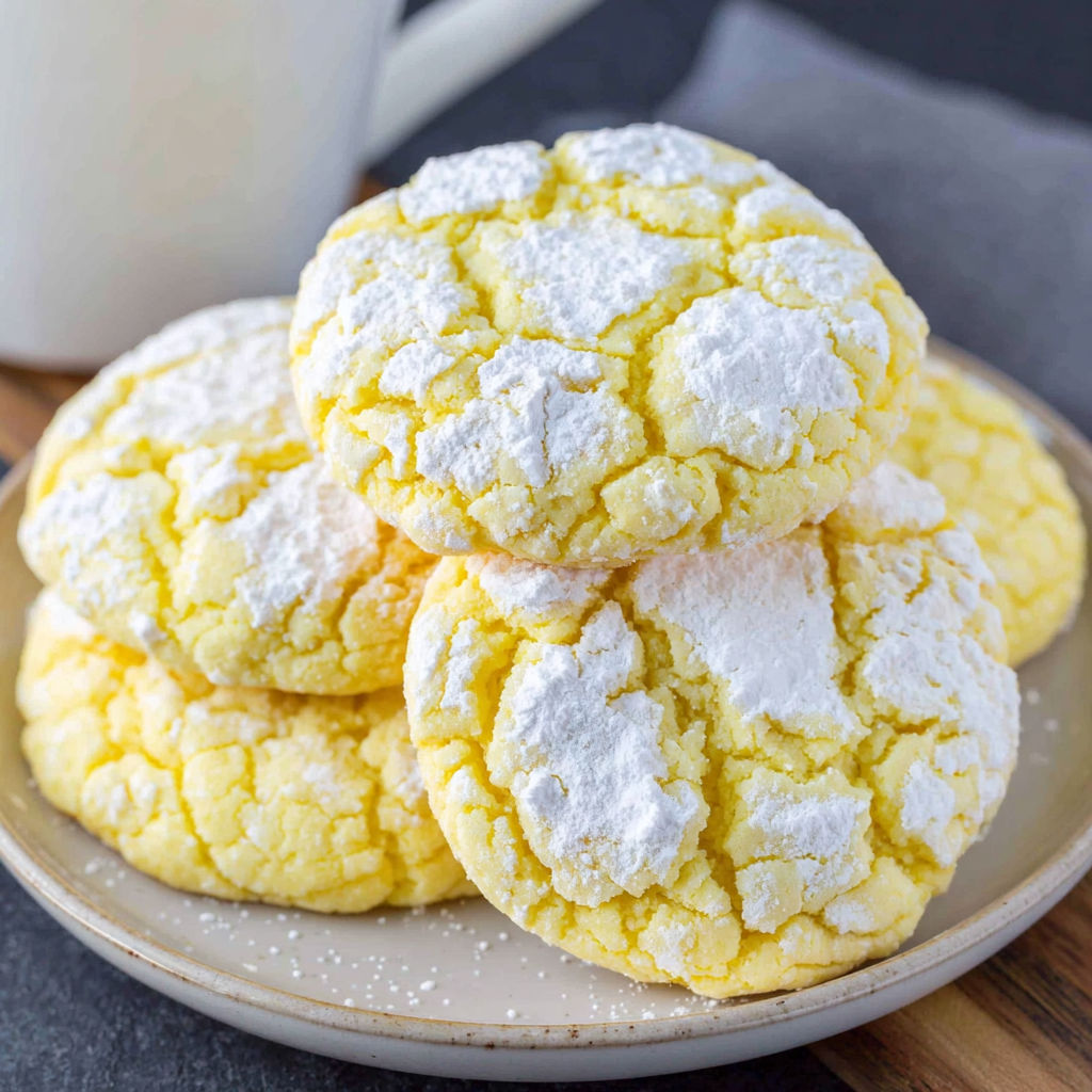 A plate of cookies with white powder on top.