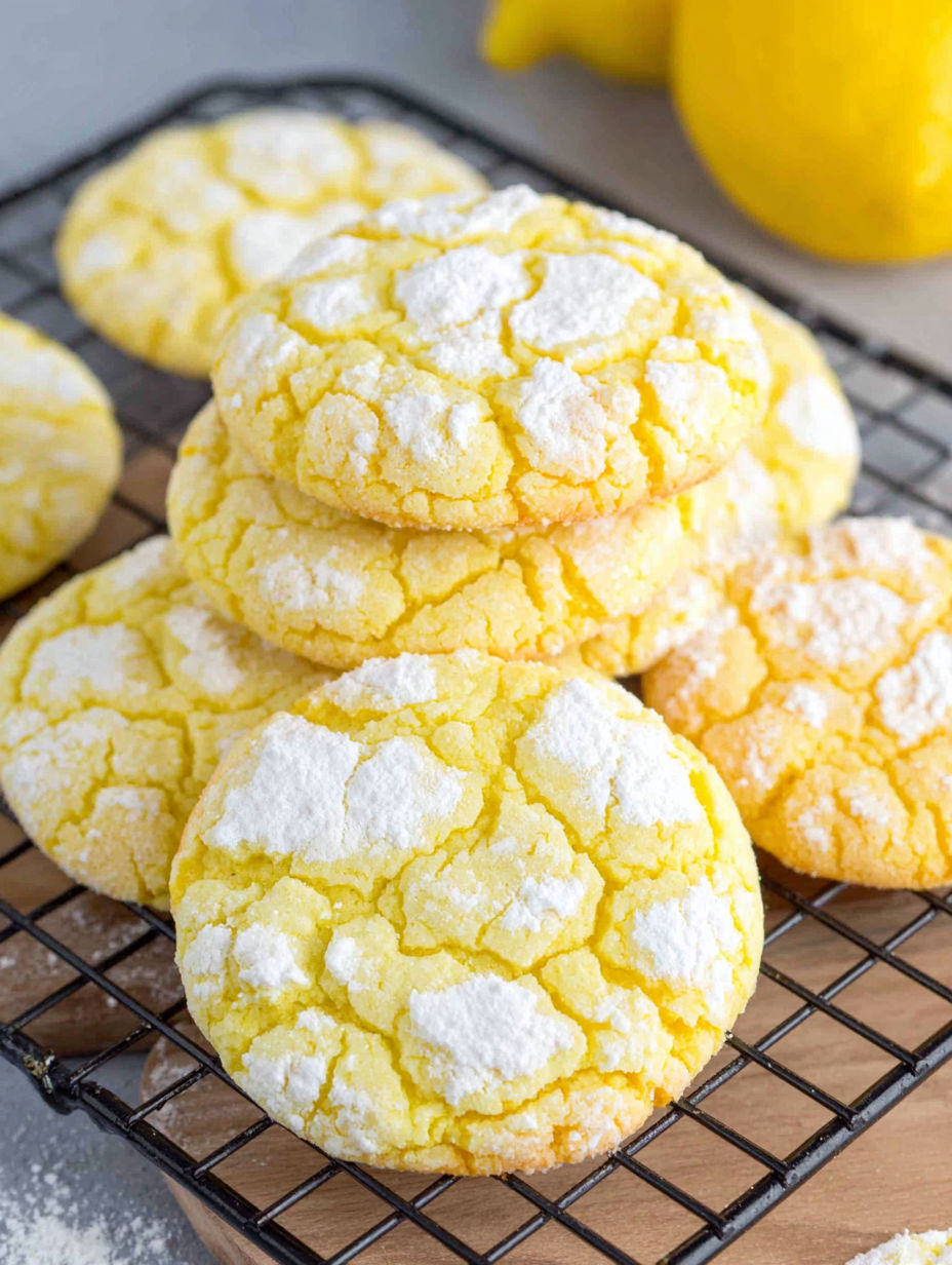 A stack of yellow cookies with white icing.