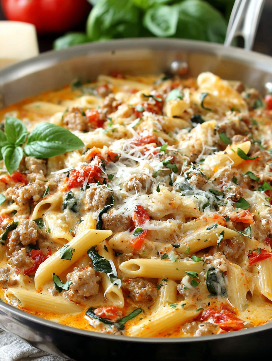 A close up of a bowl of pasta with meat and cheese.
