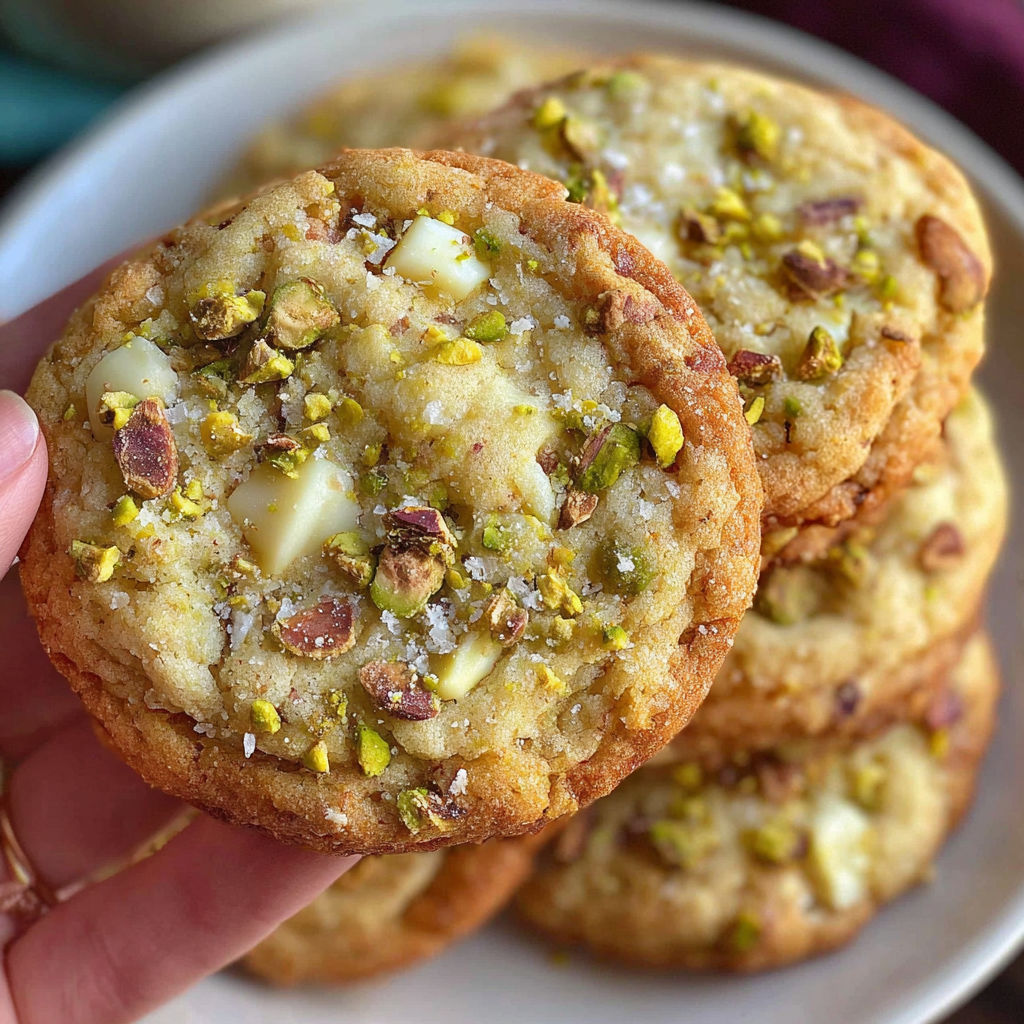 A person is holding a plate with a cookie on it.