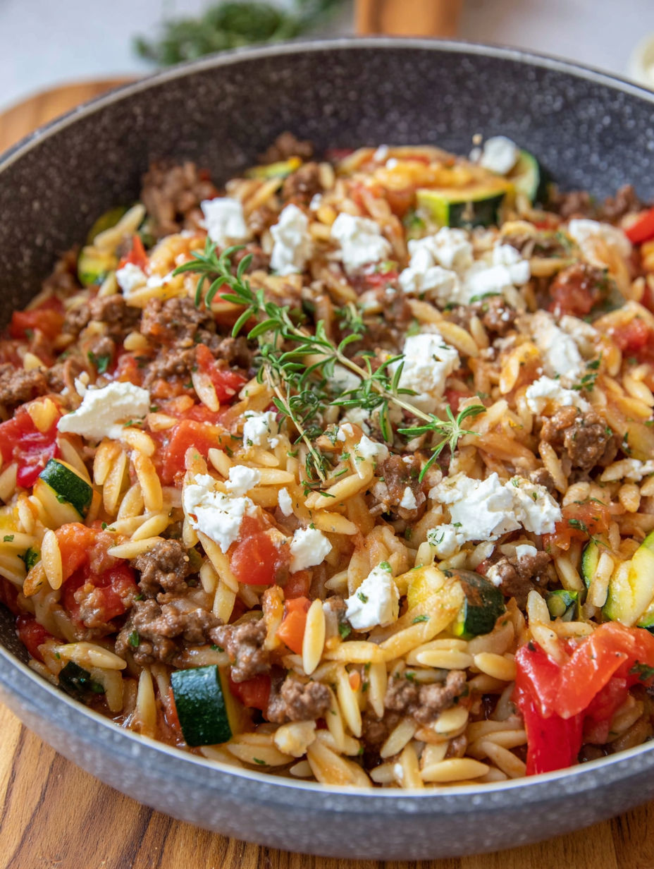 A bowl of food with rice, meat, and vegetables.