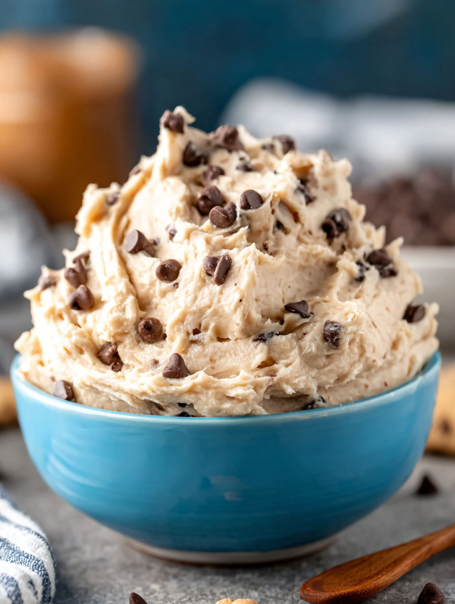 A bowl of chocolate chip cookies.
