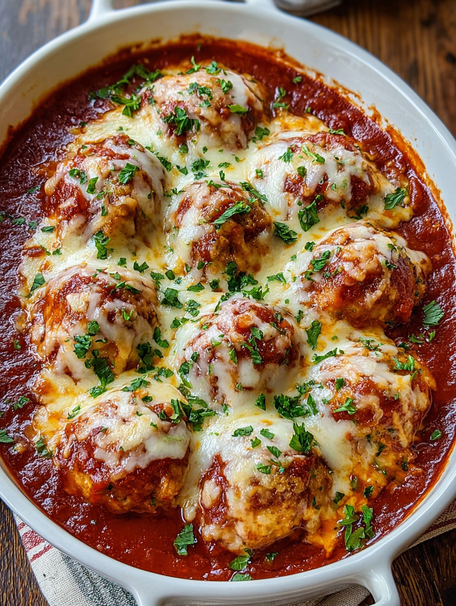A bowl of meatballs with cheese on top.