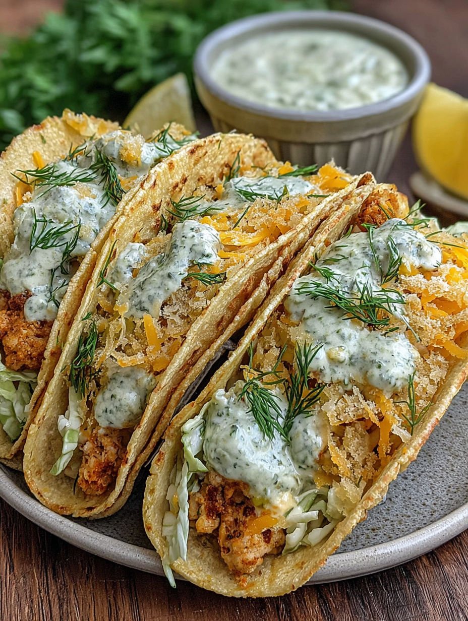Two tacos with cheese and vegetables on a plate.