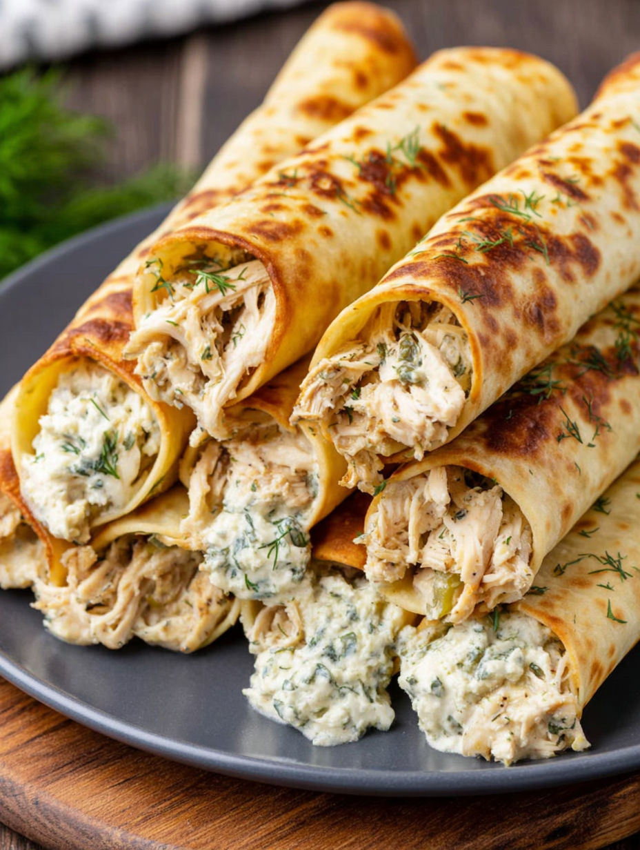 A plate of food with a blue sauce.