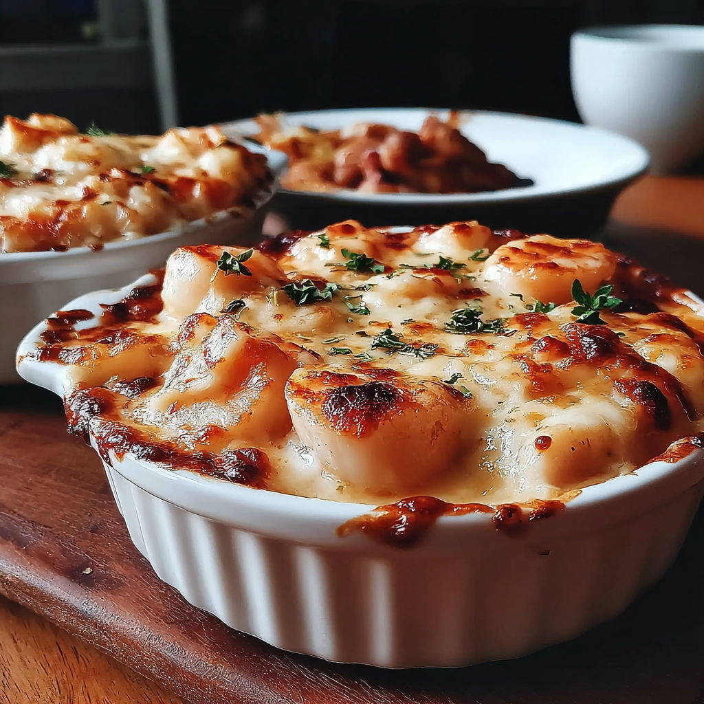 A delicious seafood gratin recipe.