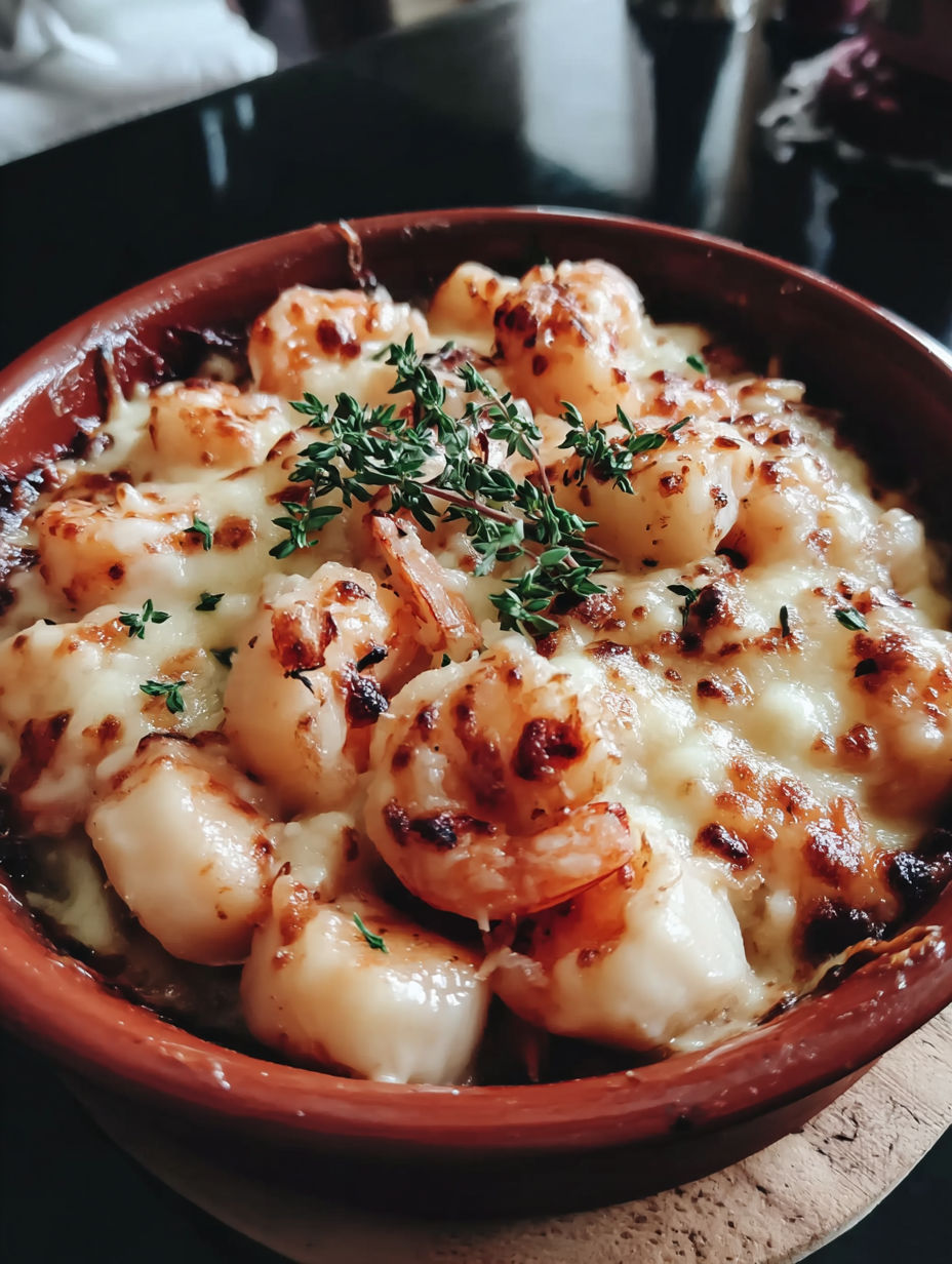 A delicious seafood gratin recipe.