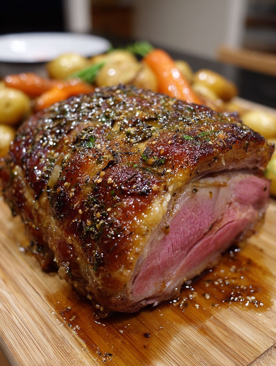 A piece of meat with a spice rub on it.