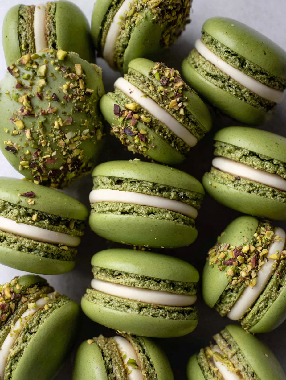 A close up of a green and white cookie.