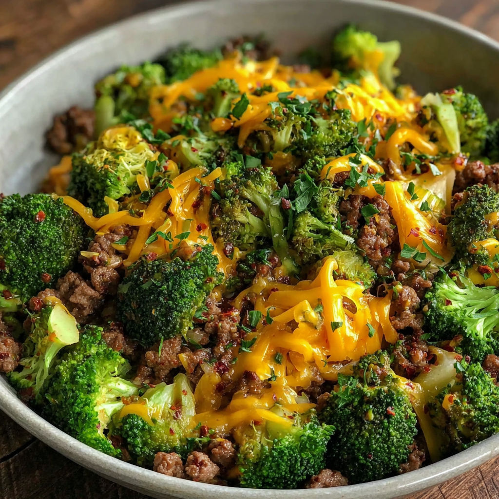 A bowl of food with broccoli and cheese.