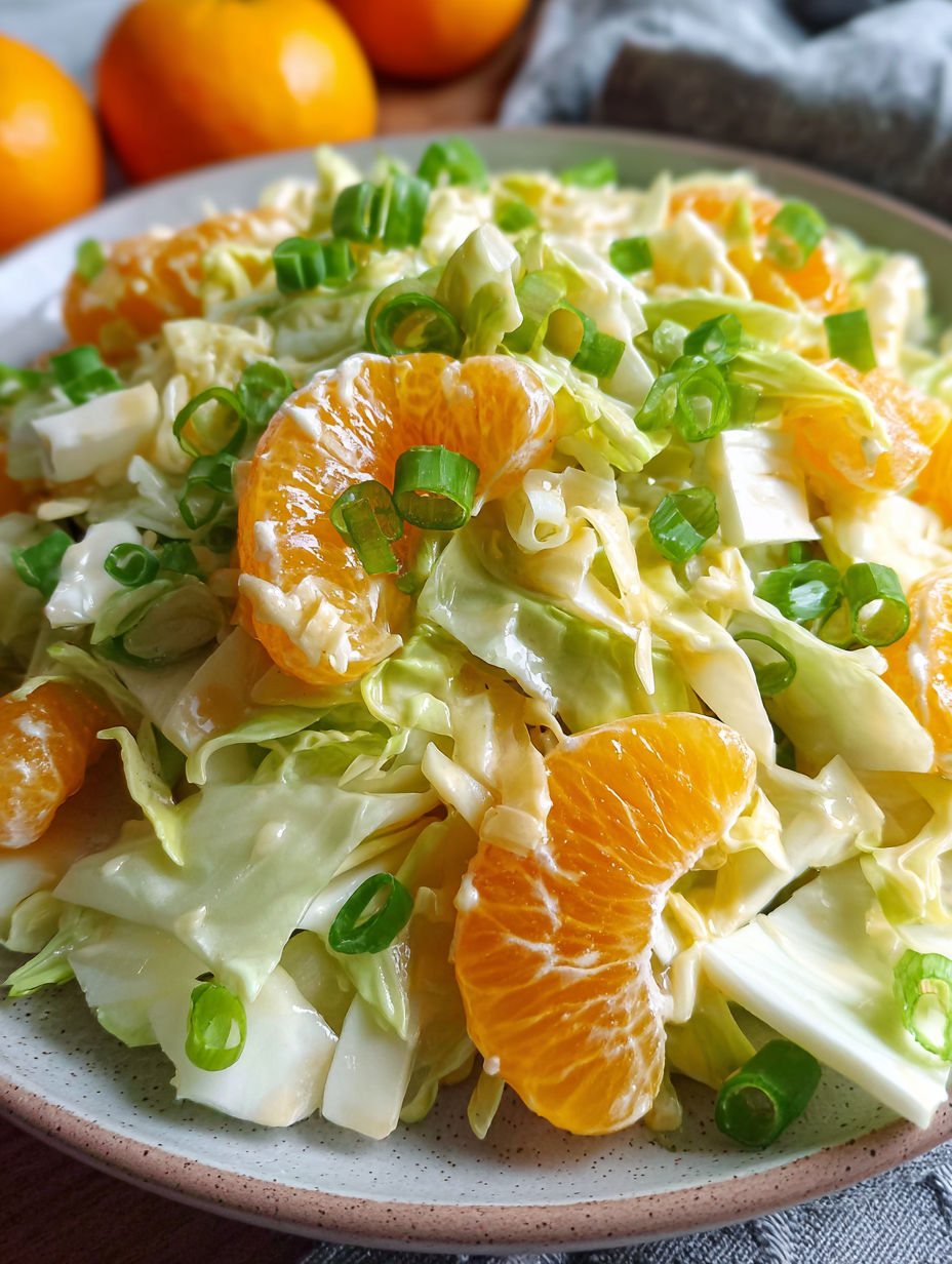 A salad with oranges and lettuce.