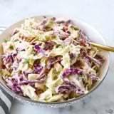 A bowl of dill pickle slaw.