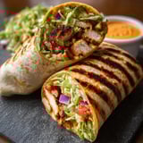 A spicy grilled chicken wrap with chipotle mayo.