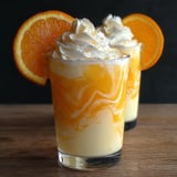 Two glasses of orange creamsicle swirls.