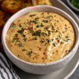 A bowl of spicy aioli.