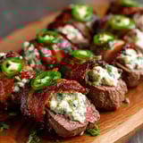 Jalapeño Cream Cheese Venison Backstrap Poppers: Irresistible Wild Game Appetizer.