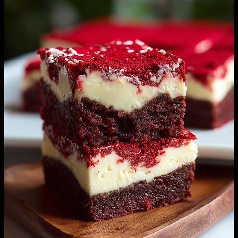 A slice of red velvet cheesecake brownies.
