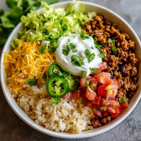 A bowl of rice with beans, cheese, and tomatoes.