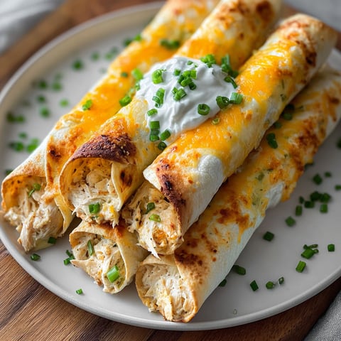 A plate of cream cheese chicken taquitos.