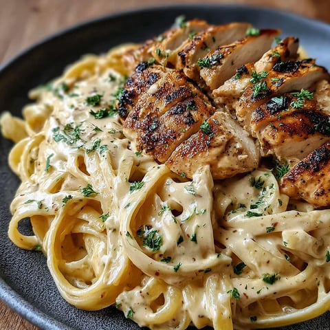 A plate of food with chicken and noodles.