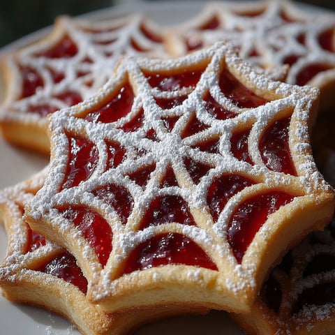 Spooky Spiderweb Linzer Cookies: 5 Easy Steps to Halloween Magic.