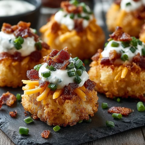 A tasty loaded tater with cheese and bacon.
